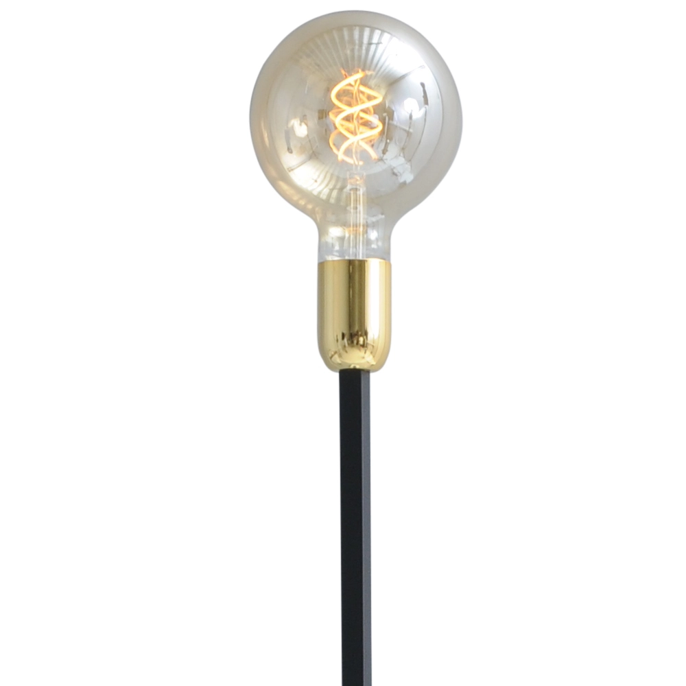 Lampadaire noir Tube 130cm avec raccord doré Masterlight 8718121188669