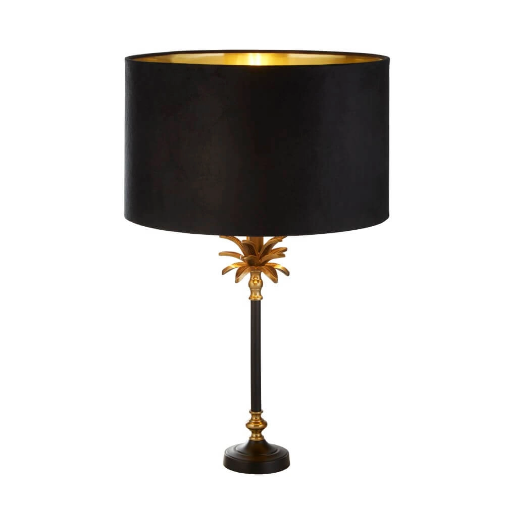 Lampe de table Palm noir avec capuche noire Searchlight 5053423257389