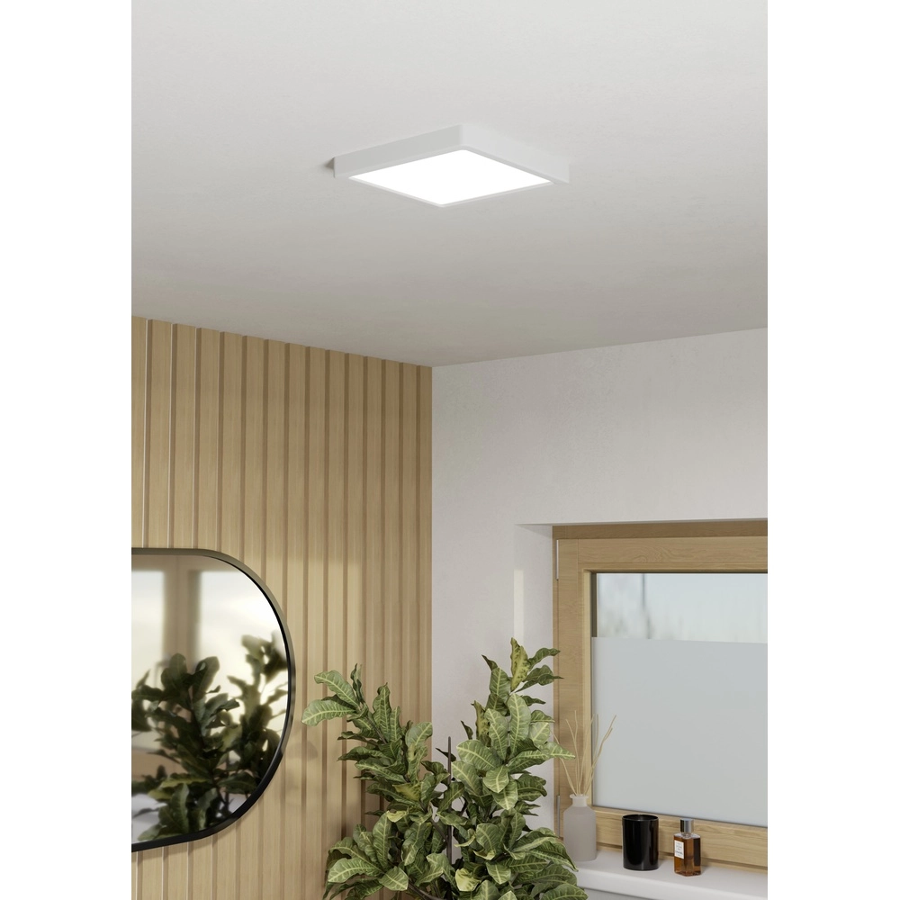 Lumière de plafond IP44 Fueva 6 Carré - Blanc - 22x22cm Eglo 9008606330409