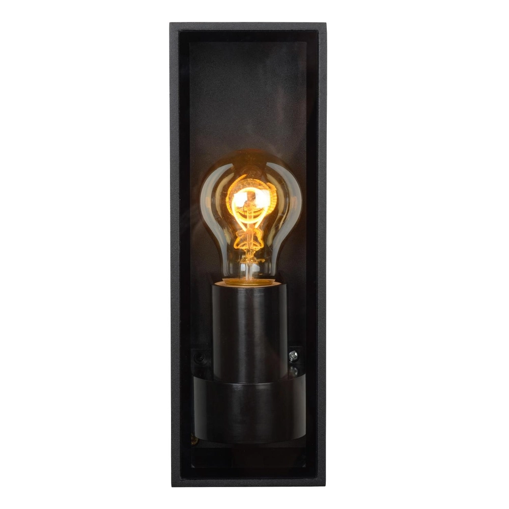 Lampe murale de conception Dukan Simple noir IP65 Lucide 5411212151872