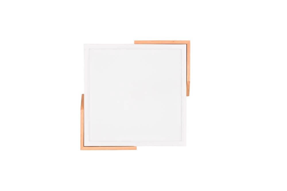 Plafonnier LED blanc Meta avec du bois Trio 4017807541366