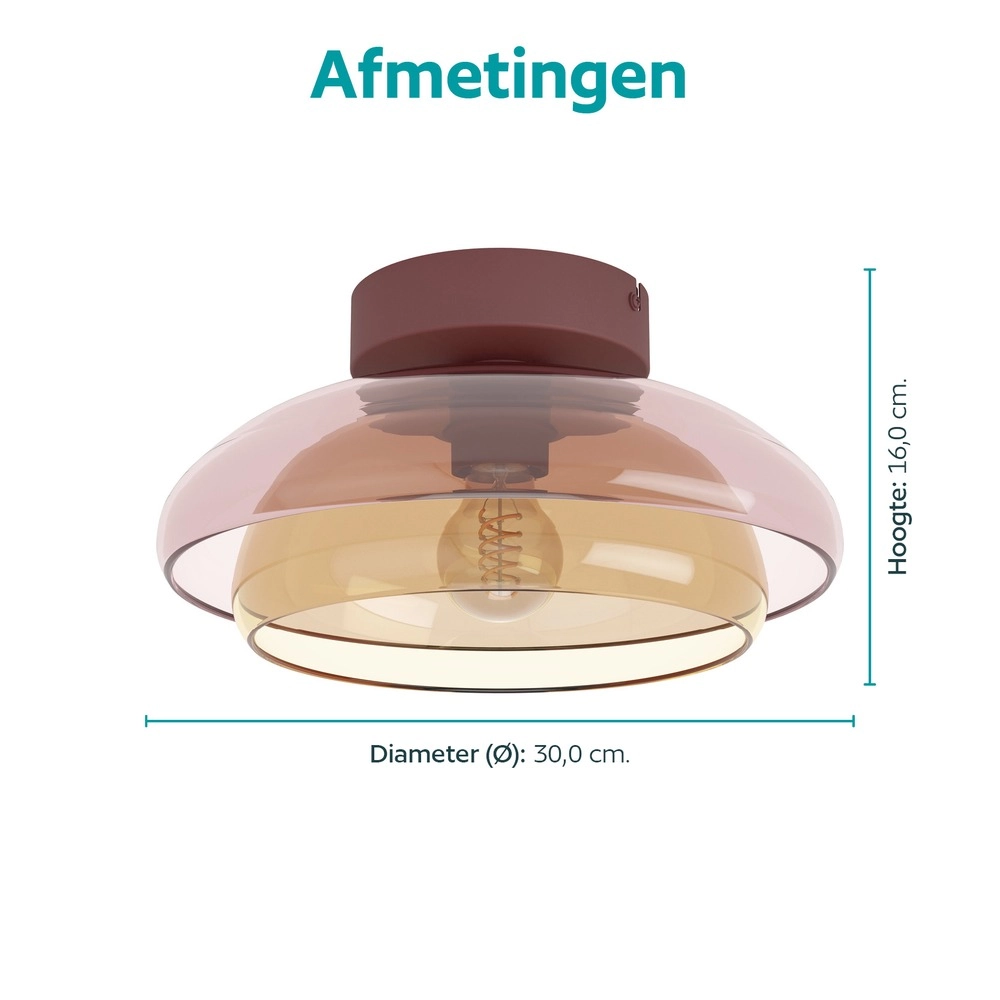 Lampe de plafond à design Salesiani Ø 30cm Eglo 9008606405756