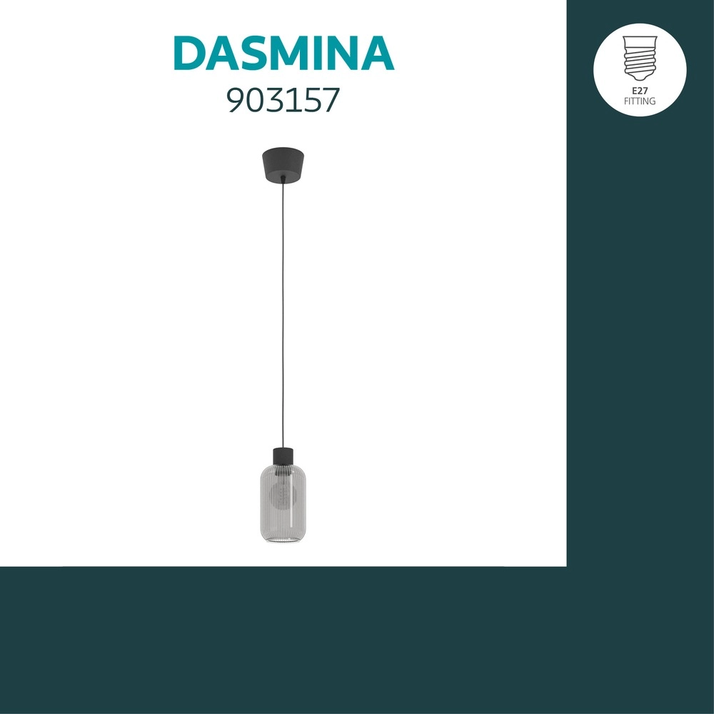 Lampe pendante de conception Dasmina noir Ø 13cm Eglo 9008606406302