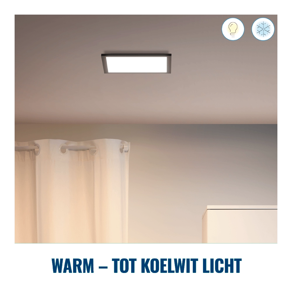 Plafonnier Panel noir - 36W WiZ 8719514554870