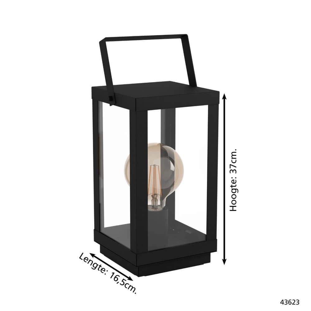 Lampe de table noire Bradford 1 Eglo 9002759436230