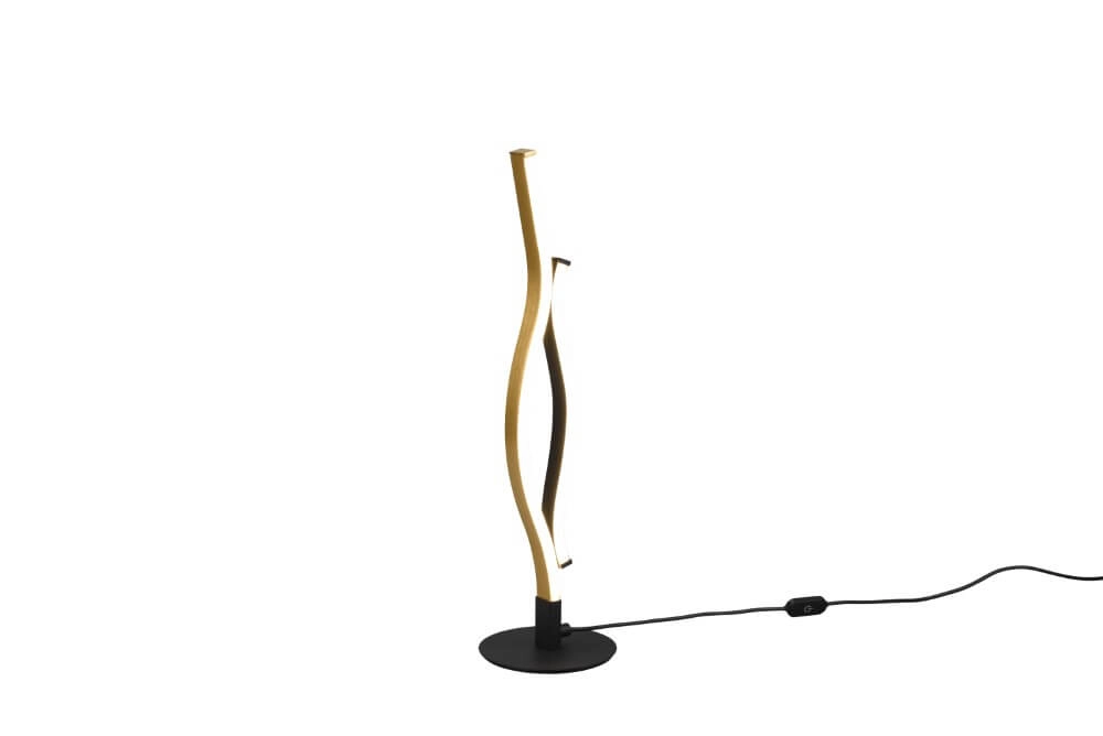 Lampe de table Blaze noir avec de l'or
