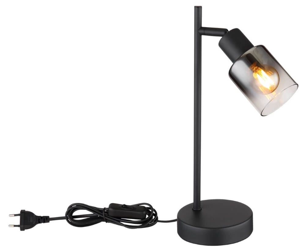 Lampe de table Hubertus avec verre fumé Globo 9007371446025
