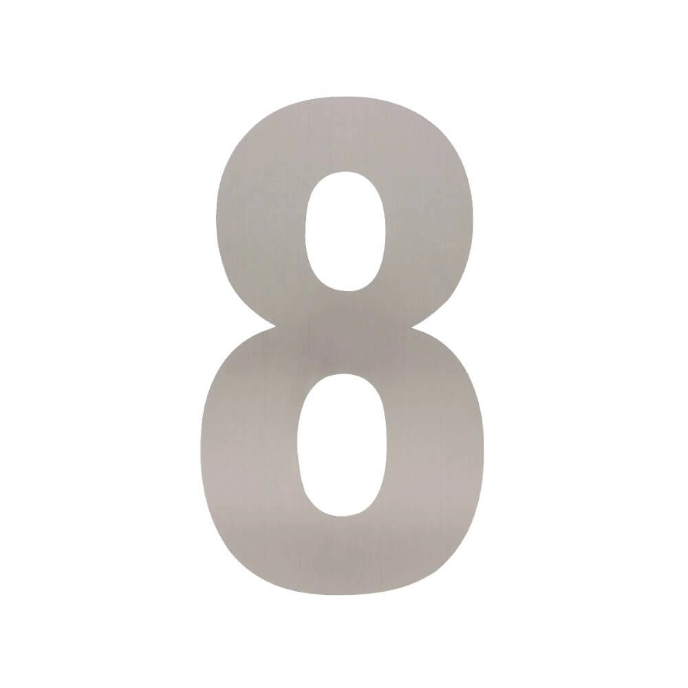 Maison numéro 8 XL Numbra Acier inoxydable 30cm Maison numéro 8 XL Numbra Acier inoxydable 30cm