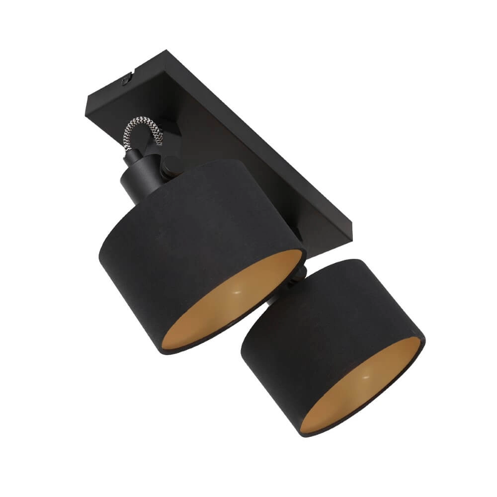 Plafonnier noir Ornoir 2 lumières
