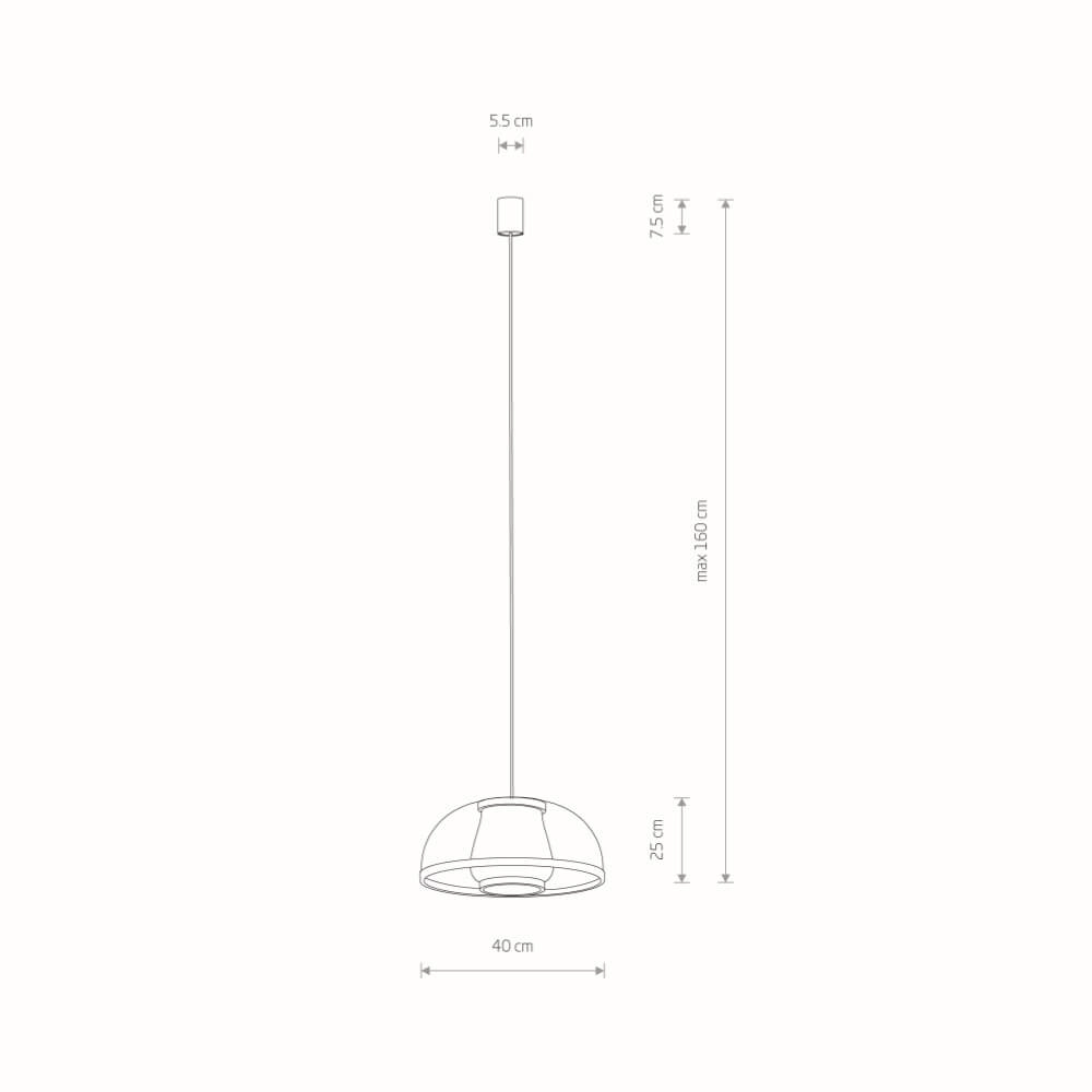 Suspension naturelle Krabi rotin Ø 40cm Lyora 5903139111584
