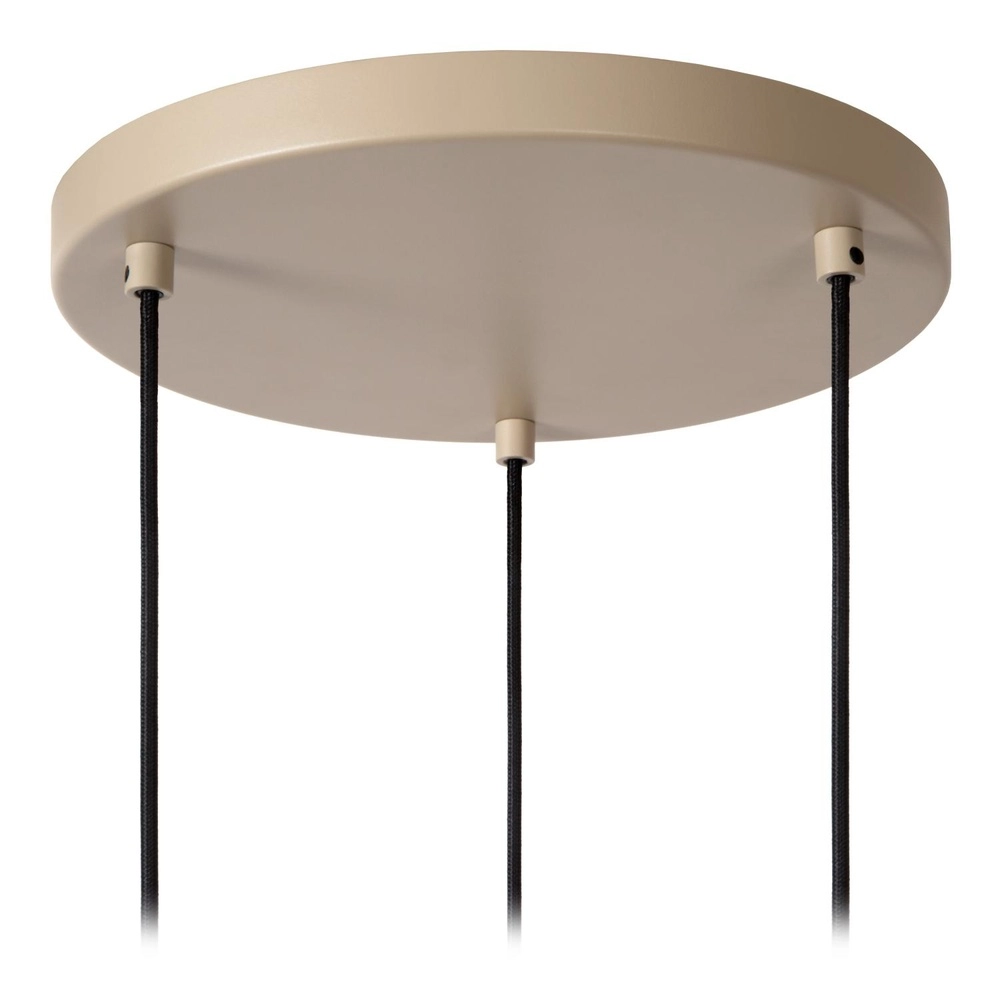 Lampe pendante à 3 lampes Lambres taupe Lucide 5411212452917