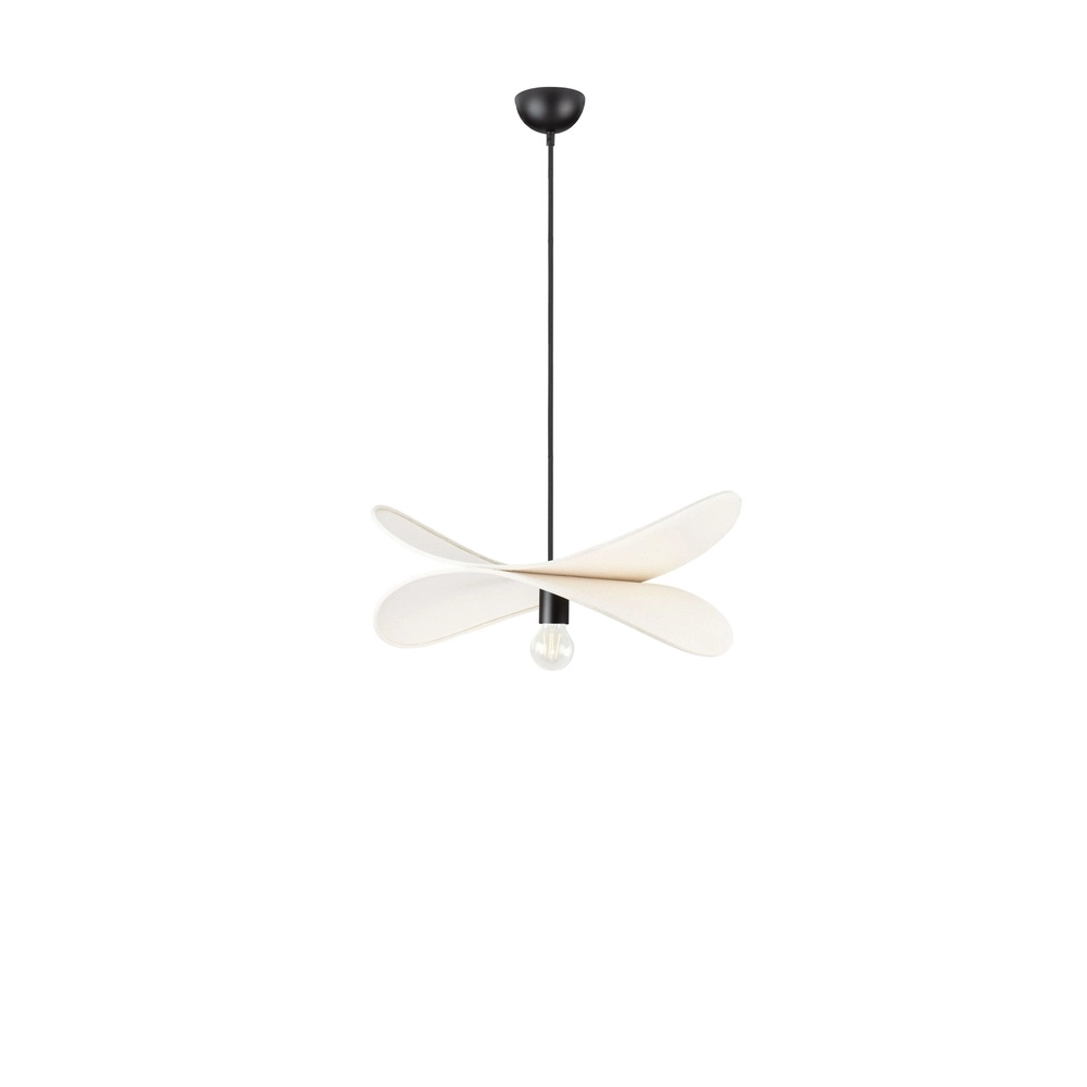 Lampe pendante moderne Luve noir avec beige Lyora 5212017493729