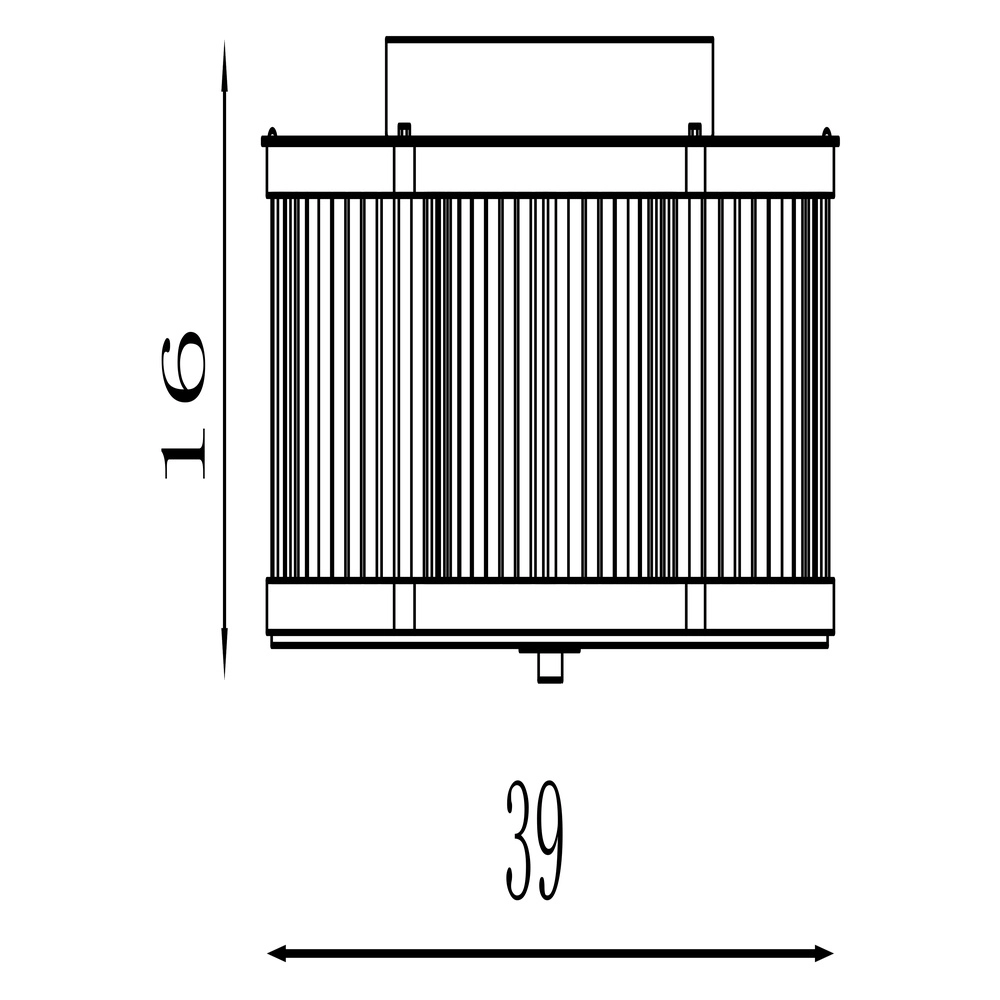 Plafonnier Lotus laiton antique Ø 39cm Searchlight 5053423302140