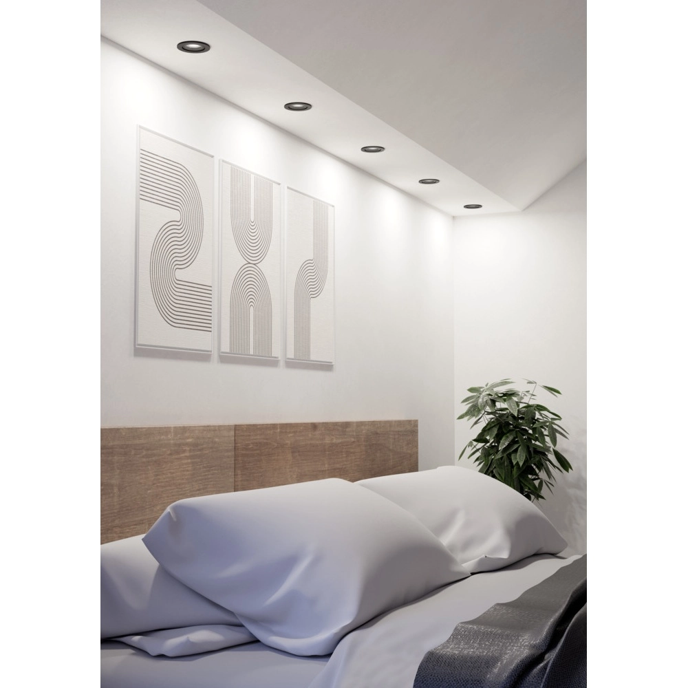 Lot de 3 spots encastrés Barranco noir Ø 9cm - CCT en 3 étapes Eglo 9008606359431