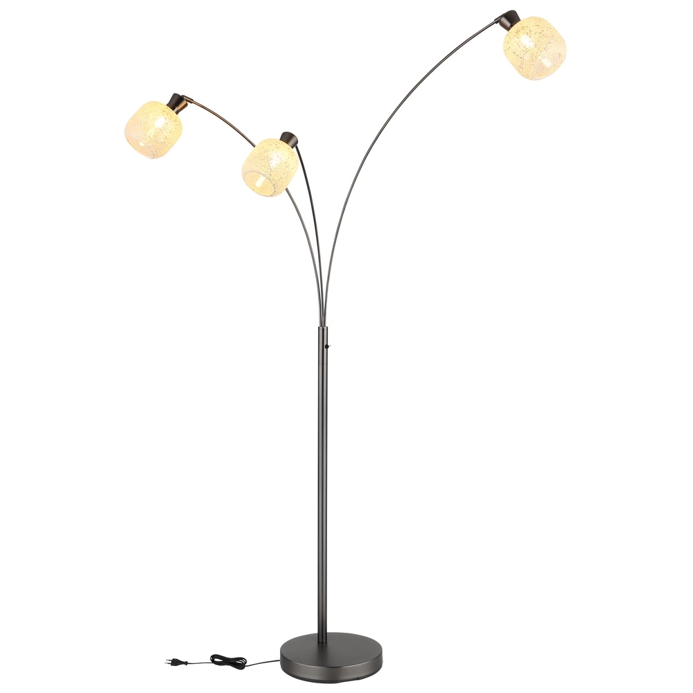 Lampe de pied à 3 lumières Brokana Bronze à fusil Globo 9007371569472