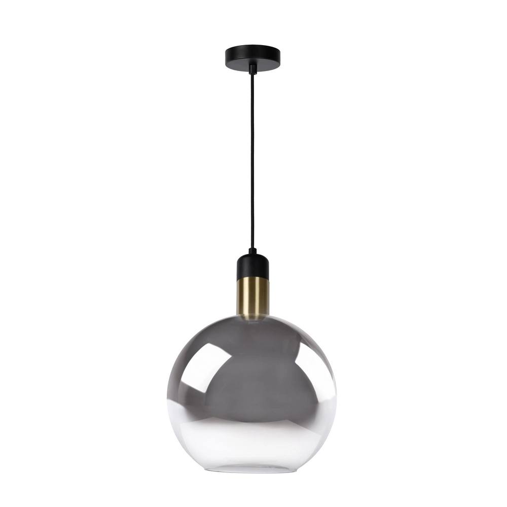 Lampe suspendue Julius Ø verre fumé de 28 cm