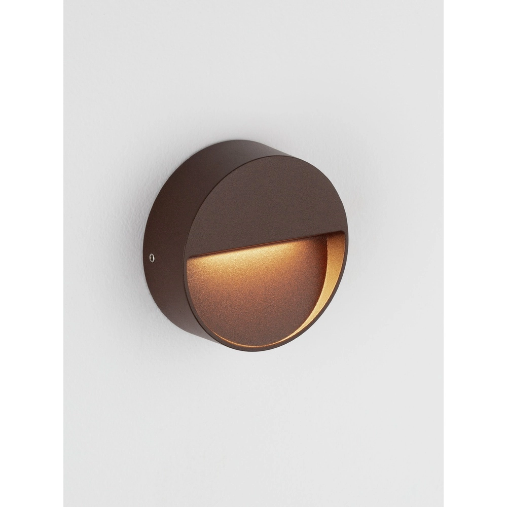 Lampe murale ronde Sete Brun rouille Lyora 5212017497932