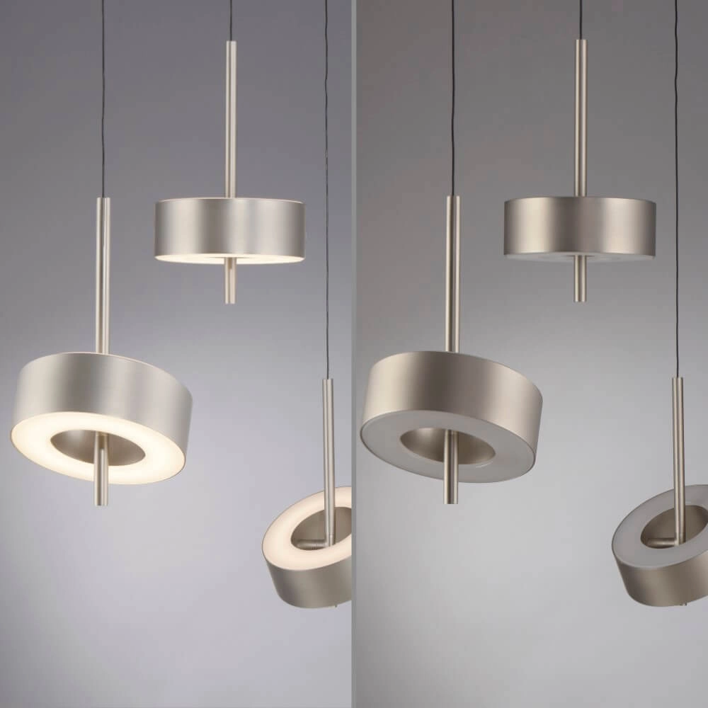 Lampe suspendue 3 lumières Q-Rotate en aluminium moderne Paul Neuhaus 4012248383162