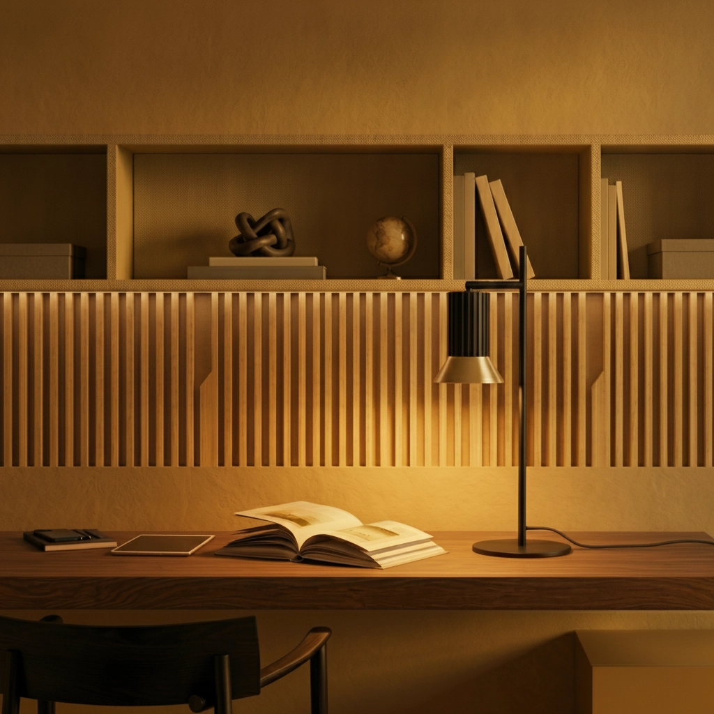 Lampe de table design Luvia noir avec or