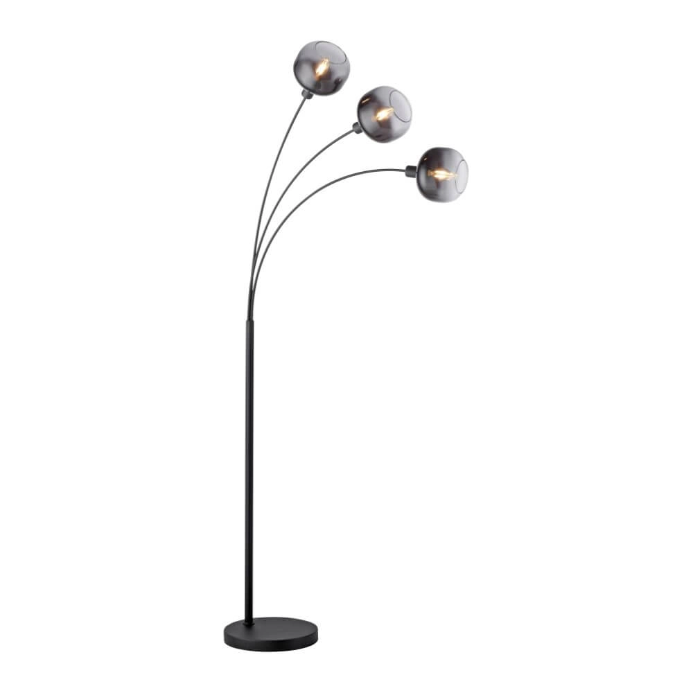 Lampadaire noir Zea 3 lumières Just Light 4043689993764