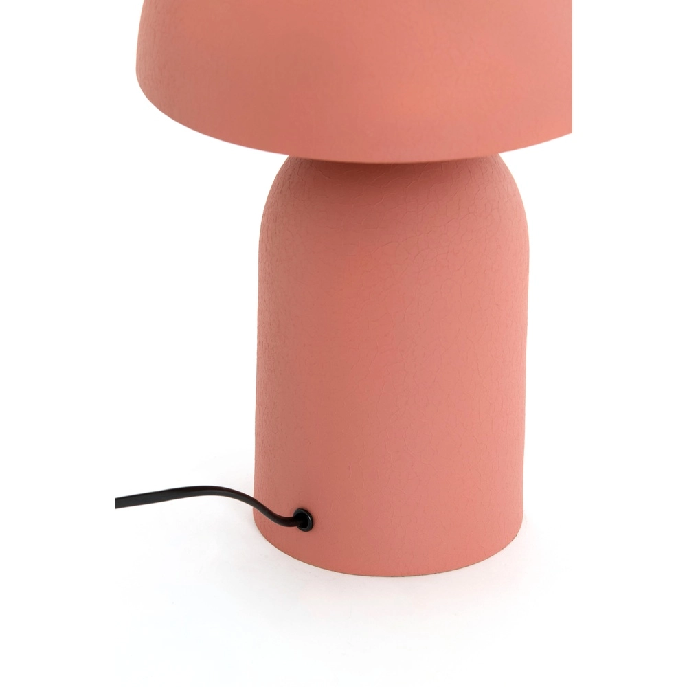 Lampe de table champignon Tolima Rose corail - Ø 31cm Light & Living 8717807807856