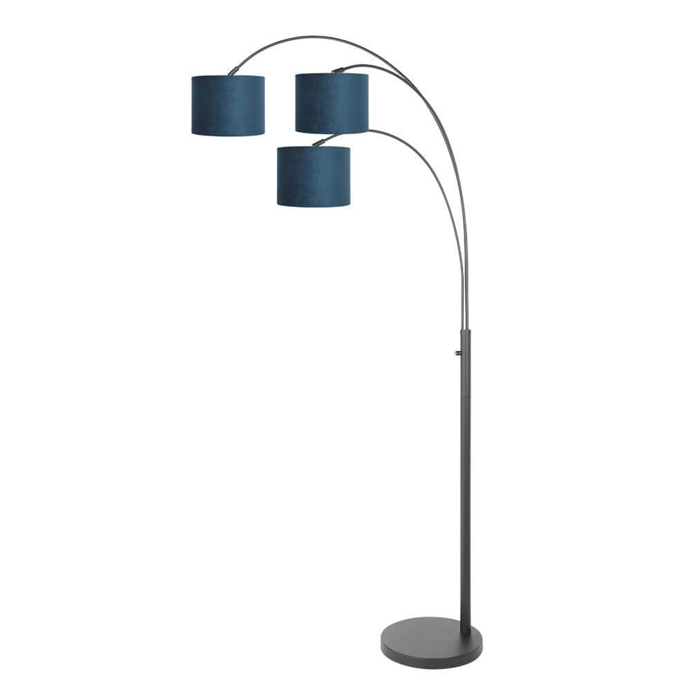 Lampadaire Sparkled Light noir avec capuchons bleus Steinhauer 8712746173628