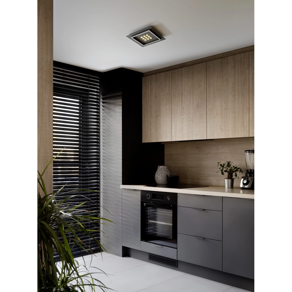 Lumière LED moderne de plafond Balazote 36x36 cm - noir Eglo 9008606312719