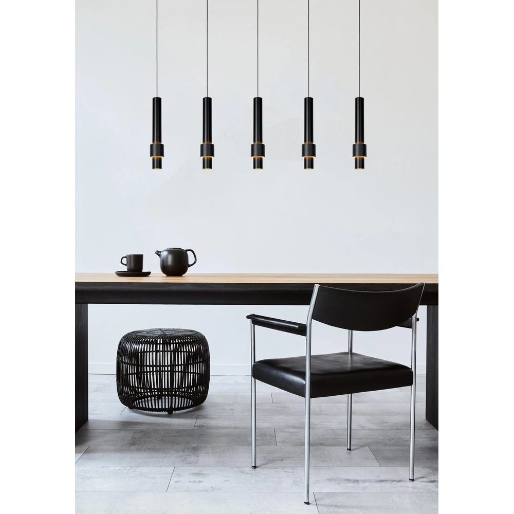 Lampe suspendue élégante Margary Noir à 5 lumières Lucide 5411212241917