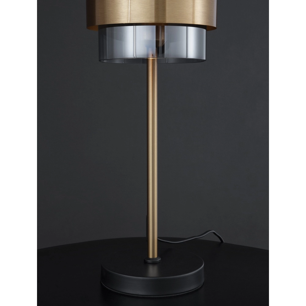 Lampe de table Sianna noir avec or Lyora 5212017431042
