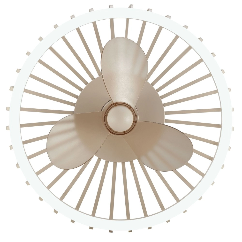 Ventilateur de plafond à lampe filaire Capo brun sable Brilliant 4004353471681