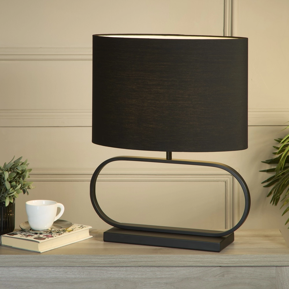 Lampe de table Sleek noir Searchlight 5053423305400