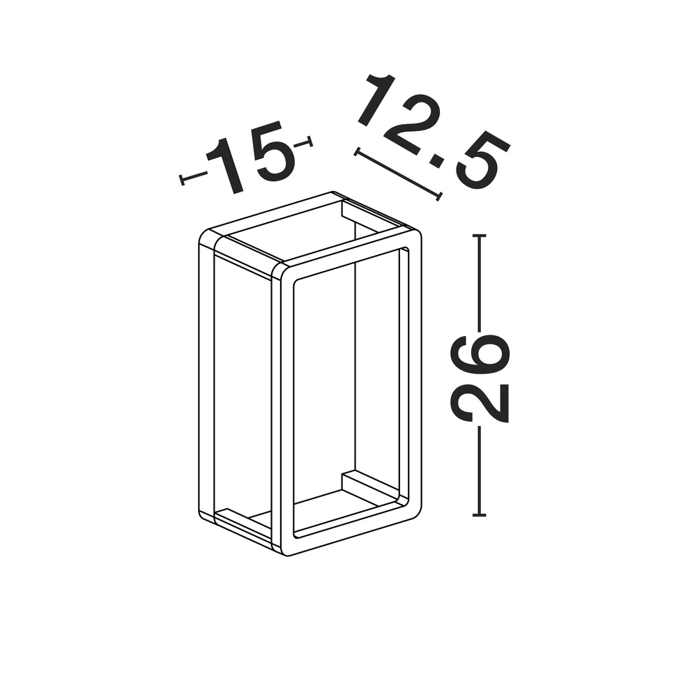 Applique murale design Akmi rectangle Lyora 5212017449313