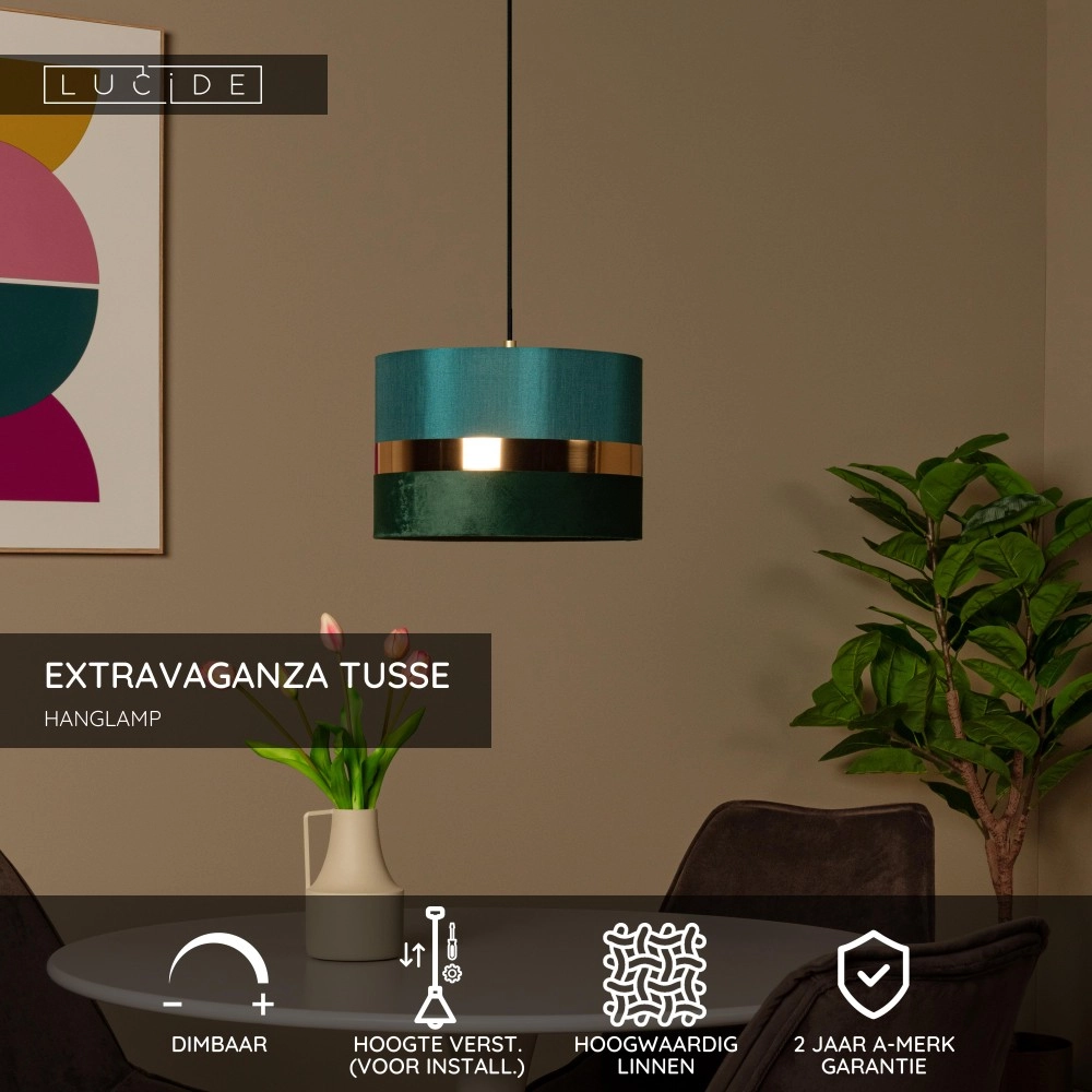 Lampe pendante de conception Extravaganza Tusse Vert Lucide 5411212105615