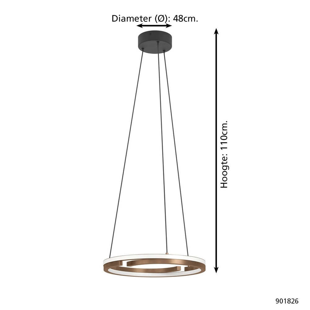 Suspension Mezzomonte Bronze cuivré Eglo 9008606360239