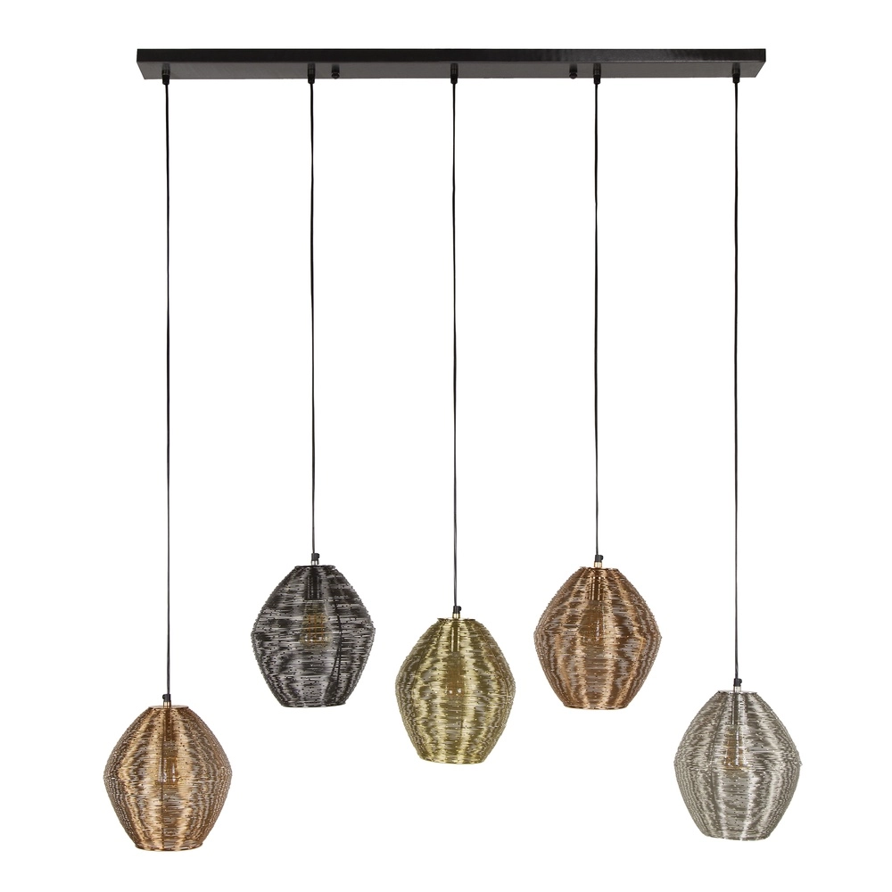 Lampe pendante en métal Web 5 lumières Lyora 8716803511415