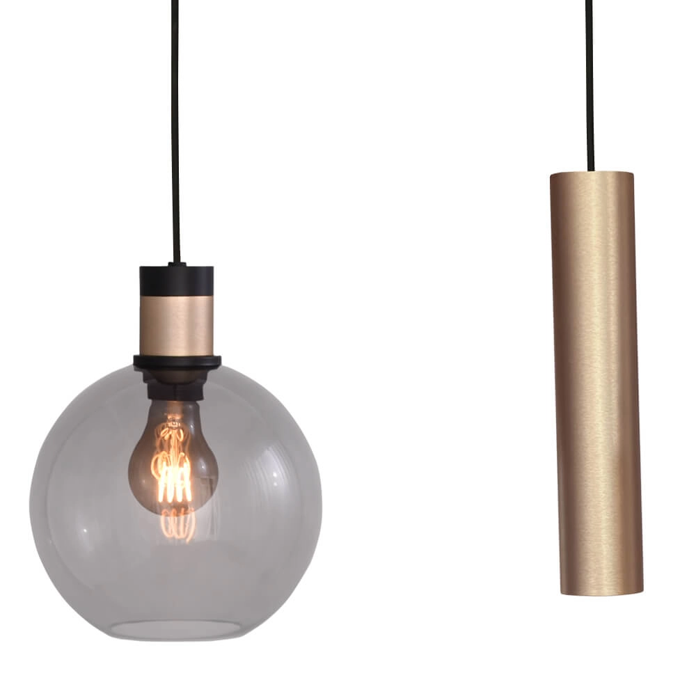 Lampe suspendue Lazise 2 3x Ø 20cm et 2x GU10 or Masterlight 8718121303758