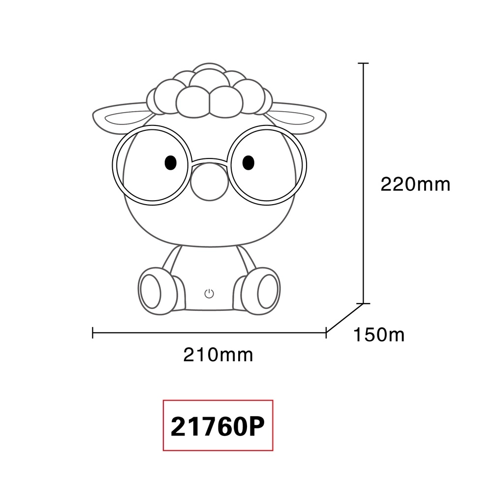 Lampe de chambre pour enfants Sheepy rose Globo 9007371518289