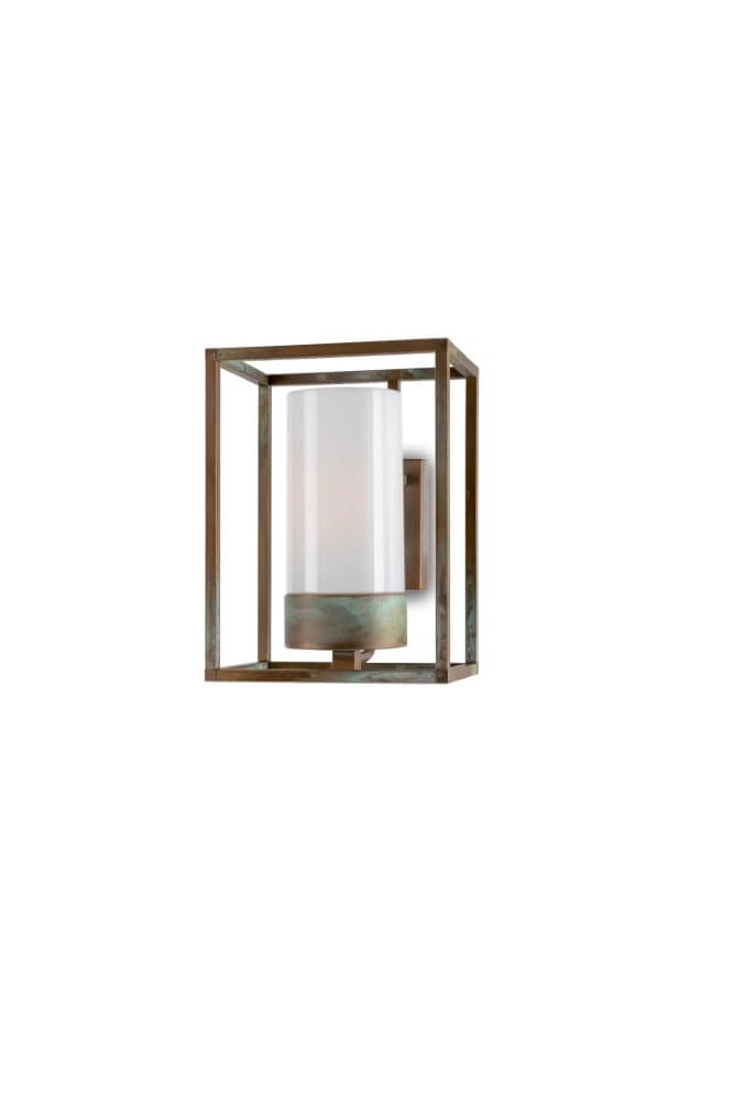 Applique murale country Cubic3 verre blanc