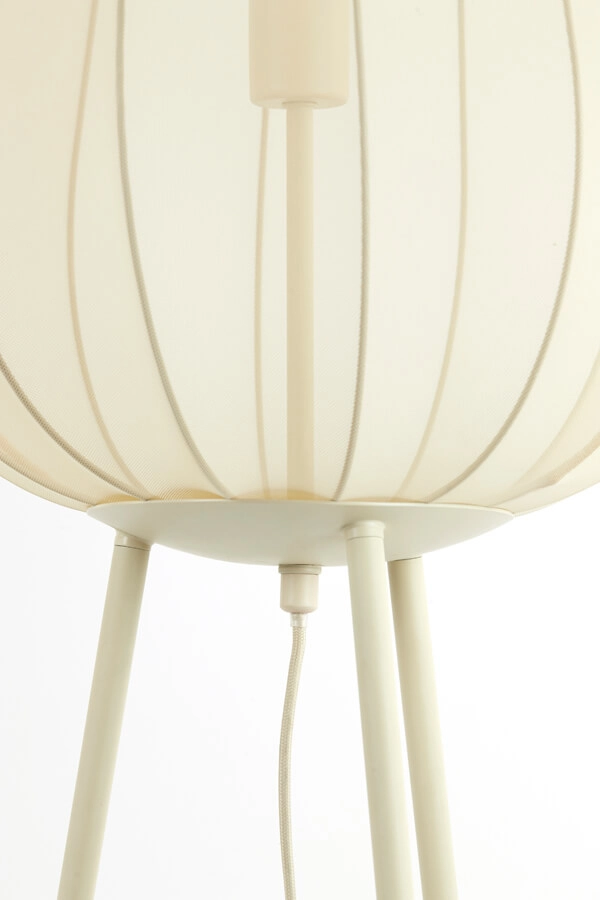 Lampadaire Japandi Plumeria crème Ø 42cm Light & Living 8717807651305