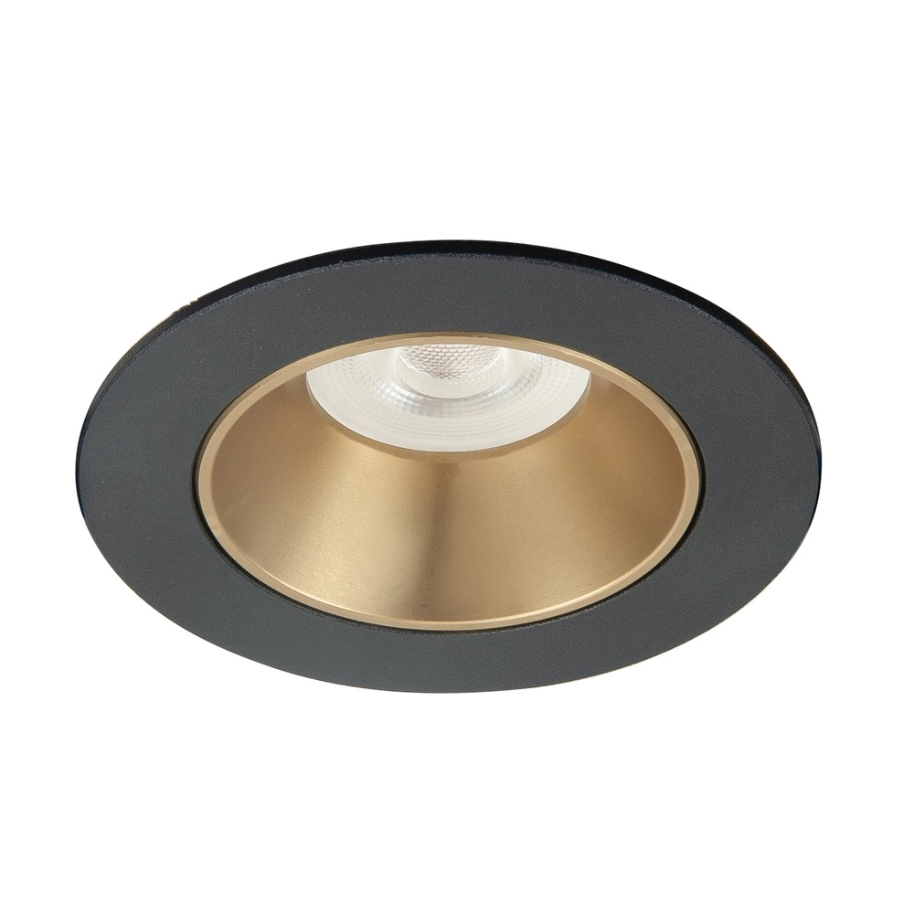 Spot de design Downlights noir avec or Ø 8cm