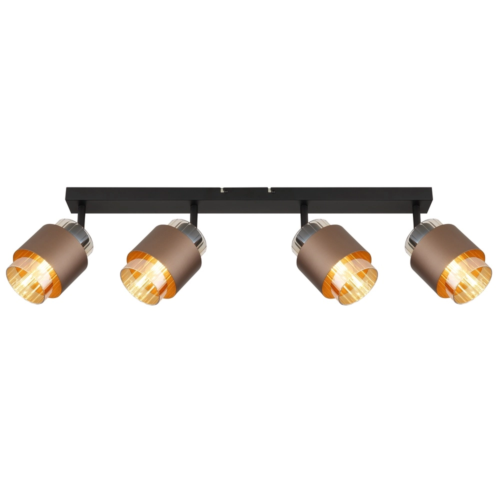 Lampe de plafond à design Milley Noir à 4 lumières Globo 9007371589340