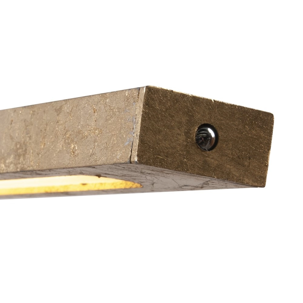 Lampe suspendue noire Real 2 100 cm avec de l'or Masterlight 8718121220437