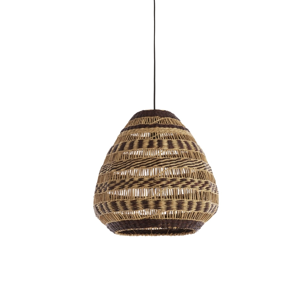 Lampe pendante en rotin Soluna Ø 47 cm - brun foncé naturel