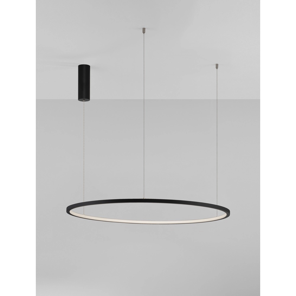 Suspension ronde Tarquin noir Ø 80cm Lyora 5212017438300