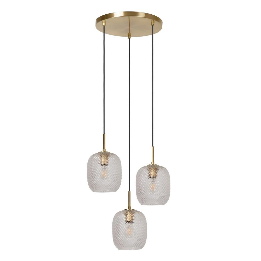Lampe suspendue élégante Alicent Or 3 lumières
