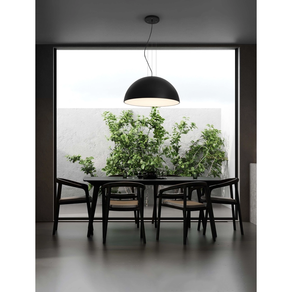 Suspension élégante Tholos noir Ø 70cm