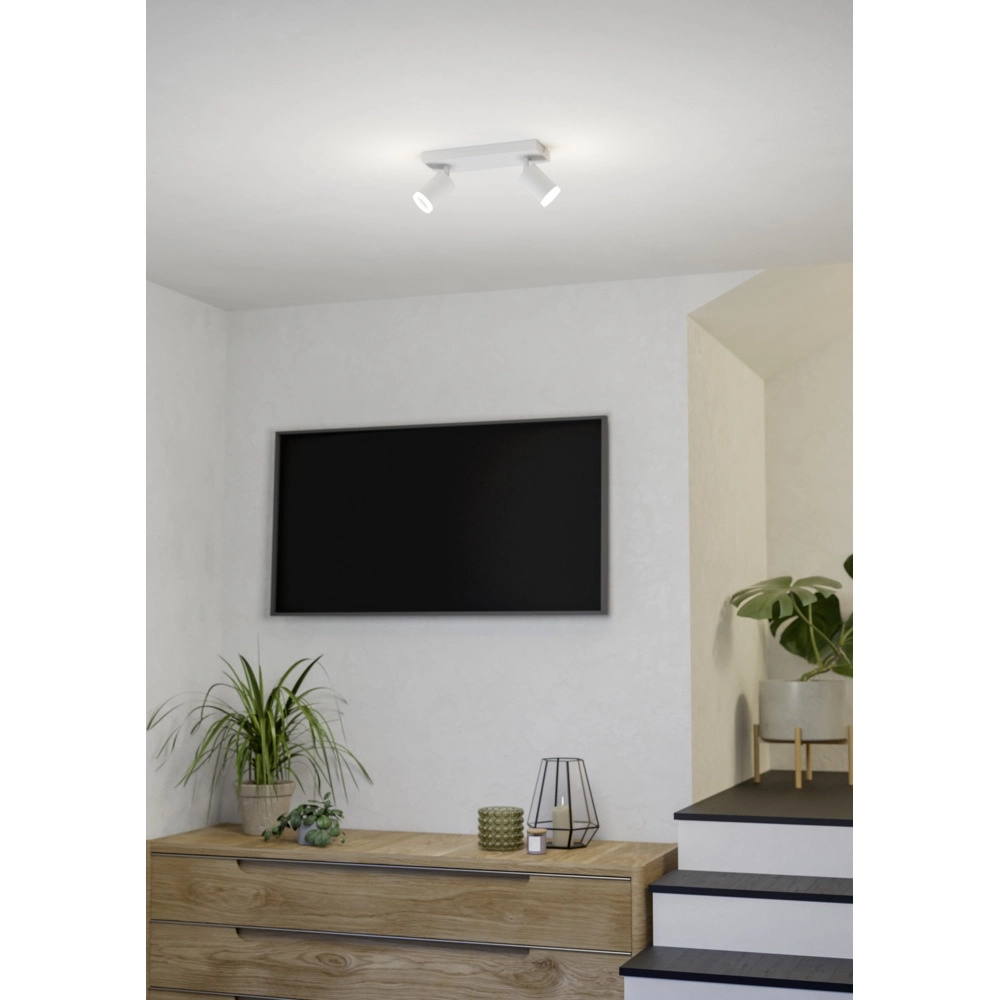 Spot apparent intelligent Melitello-Z blanc 2 lumières Eglo 9008606358144