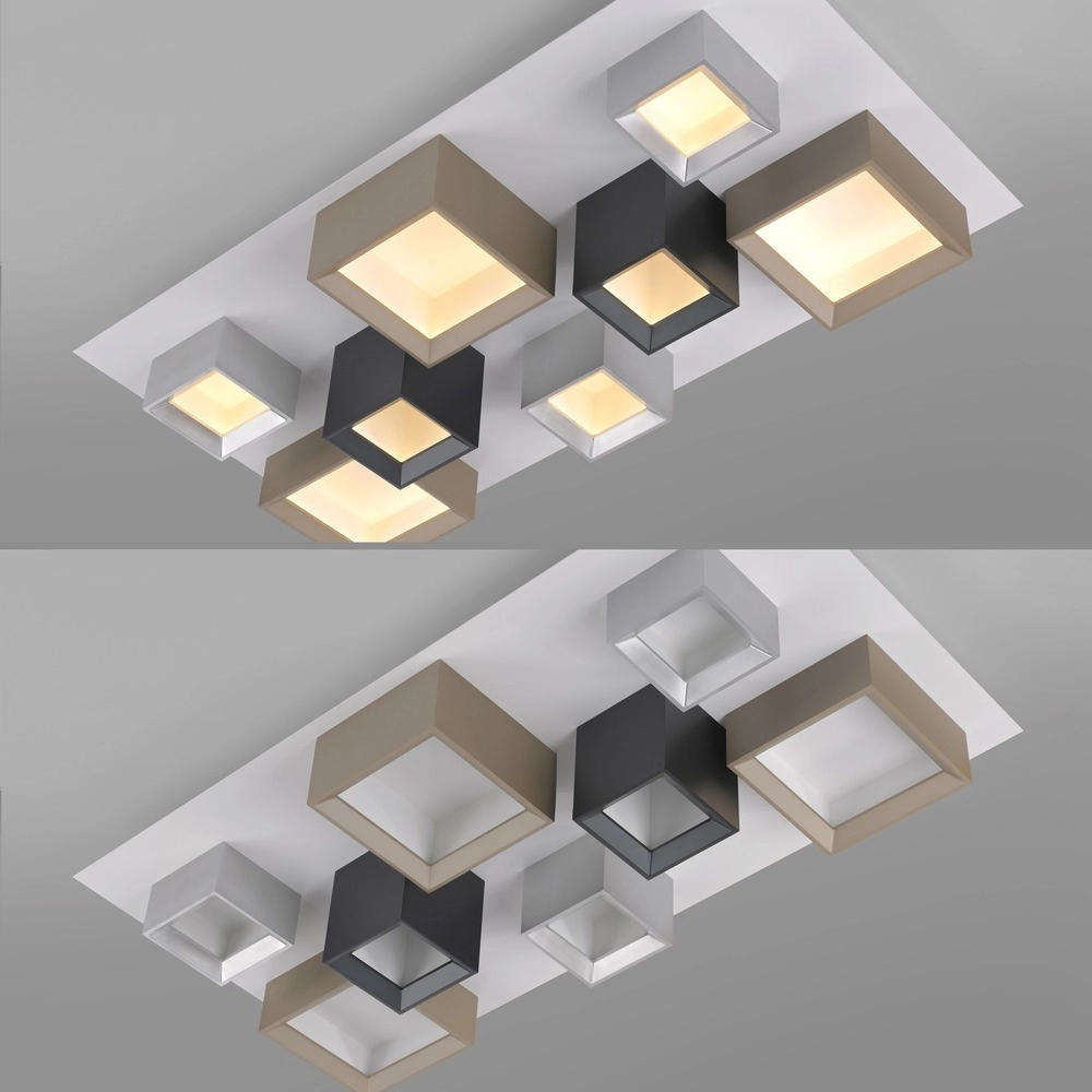 Lumière LED de plafond Pure Manhattan 8 lumières Paul Neuhaus 4012248396896
