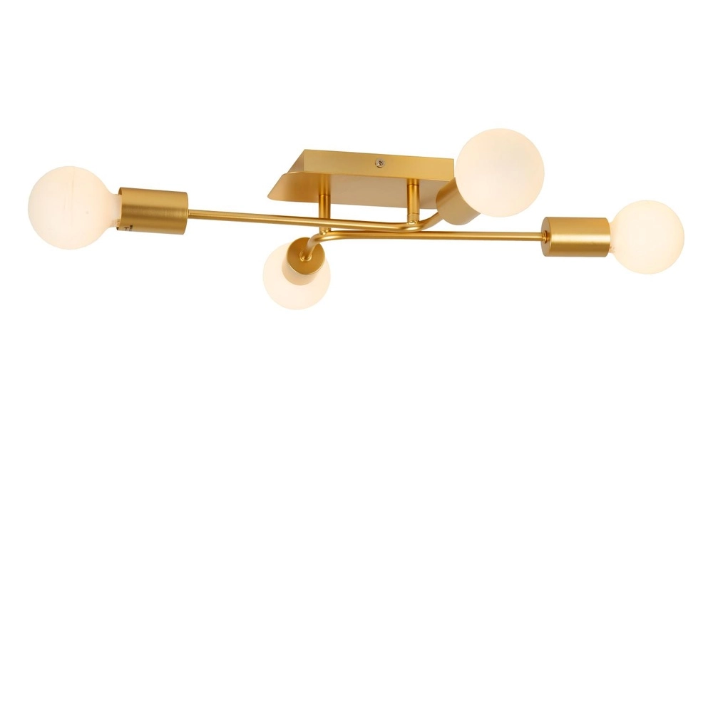 Lampe de plafond Lester Or 4 lumières Lucide 5411212211736
