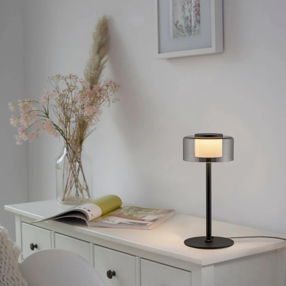 Lampe de table noire Rika Paul Neuhaus 4012248385227